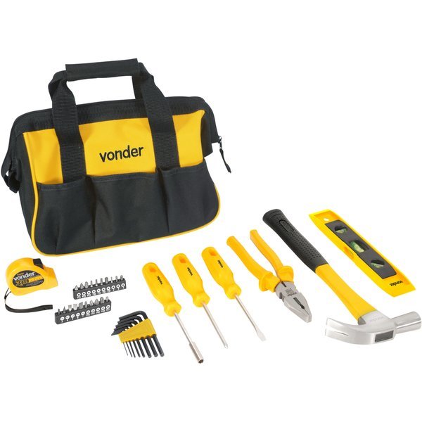 Jogo de ferramentas com 36 peças com bolsa VONDER